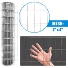 Fencer Wire Welded Wire Fence 5 x50  14-gauge Galvanized Steel W  2 x4  Mesh