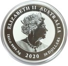 2020 P Silver Australia  30 Dollar 1 Kilo Bull   Bear Coin 32 15 Oz In Capsule