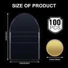 100 Pcs Single Pocket Coin Flips 2 X 2 Inch Individual Clear Cuttable Plastic Sl