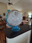 Globemaster 12 Inch Diameter Textured Globe Blue Stand Replogle Made In Usa