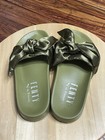 Fenty X Puma By Rihanna Army Green Silky Bow Foam Slides Women   s 6 5 New No Box