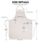 Conda Cotton Canvas Bib Apron Waterproof 3 Pocket Adult Kitchen Work Apron
