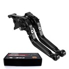 Motorcycle Cnc Adjustable Folding Extendable Brake Clutch Levers For Black