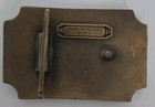 Vntg  i Will Give Up My Gun When      Belt Buckle 1977 Brass Indiana Metal Craft