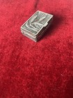 Vintage Sterling Silver 17 6g Fall Autumn Wheat Repousse Hinged Pill Trinket Box