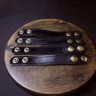 Duty Belt Keeper High Gloss Black Leather Brass Double Snaps 7 25     lot Of 4 