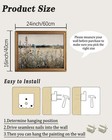 Gold Framed Canvas Print Wall Art  Vintage Wall Art Wildflower Field Vintage    