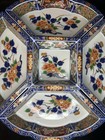 Japanese Imari Style 5 Section Ceramic Porcelain Lazy Susan Carousel Tray 14 5   