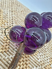 Vintage Acrylic Grapes Mid Century Lucite Purple W Wooden Stem Htf Collectable 