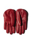 Red Italian Leather Women s Gloves Short Soft Casual Daily Wear Driving Gloves