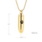 Paw Bullet Cremation Jewelry For Ashes Pet Urn Necklace For Ashes Memorial Gifts
