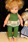 Lot Of 3 Vintage Small Dolls W one Marked Hong Kong 6 -9  Dolls Adorable Set