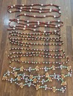 Vintage Kurt Adler Wood Peppermint Candy  Gingerbread  Christmas Garland  Stars 