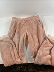 Athleta Girl Pink Cozy Fleece Sweatpants Joggers Size 8-10 With Pockets drawstri