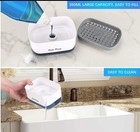 Kitchen Dish Soap Dispenser With Sponge Holder  2-in-1 Countertop Soap Pump