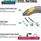 5pcs Stainless Steel Brake Line Kit Front Center Rear Chevy Silverado Sierra 250