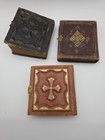 3 Antique 19thc Miniature  Gem Tintype Photograph Albums 70  Photographs 