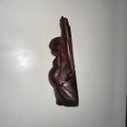 Vtg Carved Wooden Figurine Happy Buddha Wealth  Good Fortune  Health  Victory