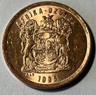 1996 South Africa 5 Cents Coin Blue Crane Bird Animal Wildlife
