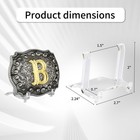 Swakuszy 6-pack Acrylic Belt Buckle Display Stand For Men  Small  Silver