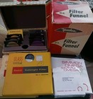 Vintage Camera Accessories Lot  filter Funnel 5 25  Safelight Filters Filter Kit