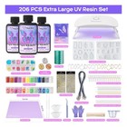 Heyclear 300g Uv Resin Molds Kit With Light For Jewelry Making  Keychains