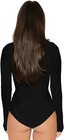 Ysranlr Women s Long Sleeve Bodysuit Zipper Turtleneck Jumpsuit Romper Top M