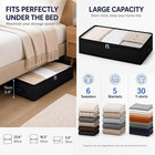 Black Underbed Storage Bags With Clear Window And 2 Reinforced Handles