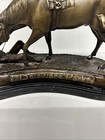 Delaware Park Horse Jockey Statue Bronze Heavy Thoroughbred Bonded 2010