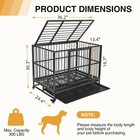 36in Heavy Duty Dog Cage Crate Strong Metal Pet Kennel Playpen W wheels   Tray