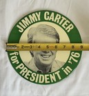 Vintage Jimmy Carter President 1976 Button Pin Jumbo 9  Political Collectible