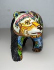 Sue Coccia Hand Carved Wood Bear Sculpture Painted Wildlife Folk Art Earthart