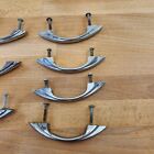 Vintage Mcm Chrome Drawer Pulls Stair Stepped Sides Cabinet Door Handle 7 Piece