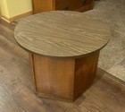 Vintage Lane Mid Century Modern Octagon Shaped Hardwood Table 27    Diameter
