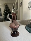 Beautiful Bischoff Amethyst Decanter With Bubble Stopper