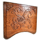 Scroll Leaf Flower Basket Carving Panel 19  Antique French Architectural Salvage