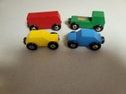 Brio Wooden Railway  Vintage 4 Cars  33320 Complete Very Good Condition