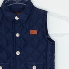 7 For All Mankind Kids Quilted Vest Top Collared Button Front Navy Size 12m
