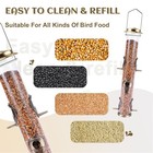 Mixxidea 2pk Metal Bird Feeders With 6 Feeding Ports tube Bronze 2 Pack