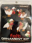 1985 Titan Needlecraft Felt Ornament Kit - 465 - 4 Christmas Teddy Bears   Geese