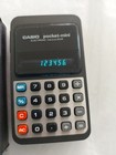 Vintage Casio Pocket-mini Calculator Tested Working - Bright Vfd Display   Case