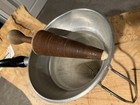 Vintage Wearever 475 Sieve Food Mill Colander Strainer   Wooden Masher Pestle