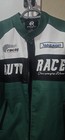 Refinery Republic Racing Jacket Sherpa Lined Green Black Large Zipper Logo
