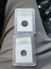 Ancient Roman Widows Mite Sized Bronze Coins C  50 Bc - 400 Ad   Lot Of 2 Coins
