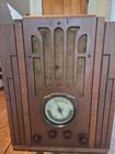 Htf Vtg Sentinel Air Master Model 34b Am sw Battery Operated Tombstone Radio