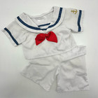 Build A Bear Sailor Uniform Navy Military White Blue Star Teddy Clothes Outfit