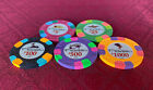 Paulson Th c Pharaoh s Club Casino Poker Chips Denominated 5-chip Sample Set New