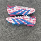 Adidas Predator 24 League Fg Mens 8  White Pink Blue Soccer Cleats Ig6262