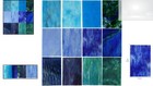 Stained Glass Sheets Blue Variety Pack 4x6 Inch 10pcs Mosaic Tiles Crafts Diy