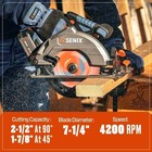 Senix 20v Max 7-1 4  Circular Saw With 4 0ah Battery   Charger Pscx2-m3